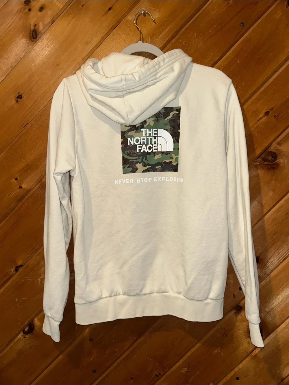 The North Face men’s Evo Box Camo Tan Hoodie
